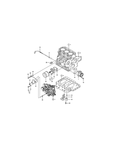 Engine Lubrication Oil System Diagram and Parts List for SX3100 54ALB4S727-54ALB4SW727-54ALB4SX727-54ALB4SY727-54ALB4SZ727-54AMB4S727-54AMB4SW727-54AMB4SX727-54AMB4SY727-54AMB4SZ727 Cub Cadet Lawn Tractor